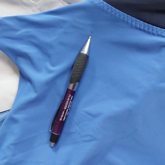 Athleta- Black/Blue Colorblock Racerback Athleisure Dress Activewear Sz.S - Picture 8 of 8